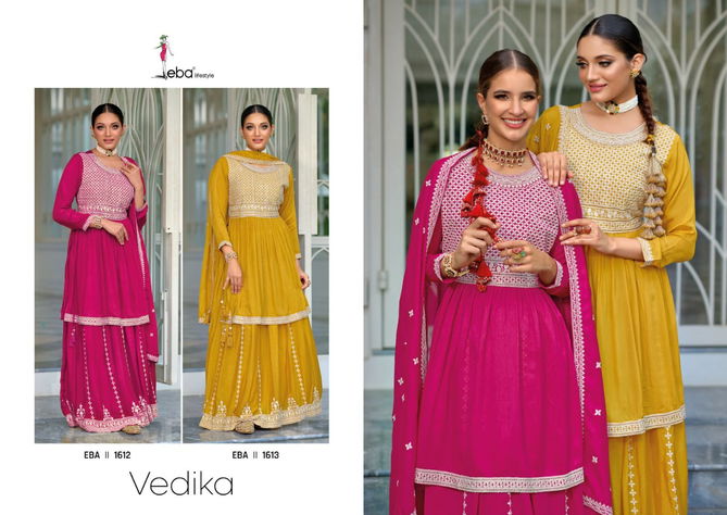 Eba Vedika Heavy Wedding Wear Readymade Suits Catalog